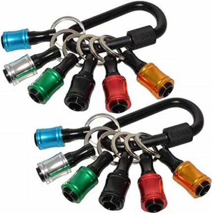 12PCS Bit Holders 1/4 Socket, Hex Shank Screwdriver Bit Holder for Impact Driver Drill Bit Keychain Extension Bar Quick Release Easy Change for Tools & Home Improvement