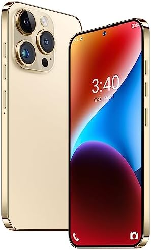 xixaomiro i14Pro Max Unlocked 5G Cellphone Android Smartphone Mobile Phone, 8GB RAM, 512GB ROM 1TB Expandable, 6.8'' FHD Screen, 6000mAh Battery, Dual Sim Card, 48+13MP Camera (Golden)