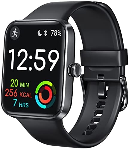 aeac Smart Watch for Women Men,1.69" Touch Screen Activity Trackers and Smartwatches for Android iOS, 5ATM Waterproof Fitness Watch with Step Calorie Counter Sleep Monitoring Pedometer Watches