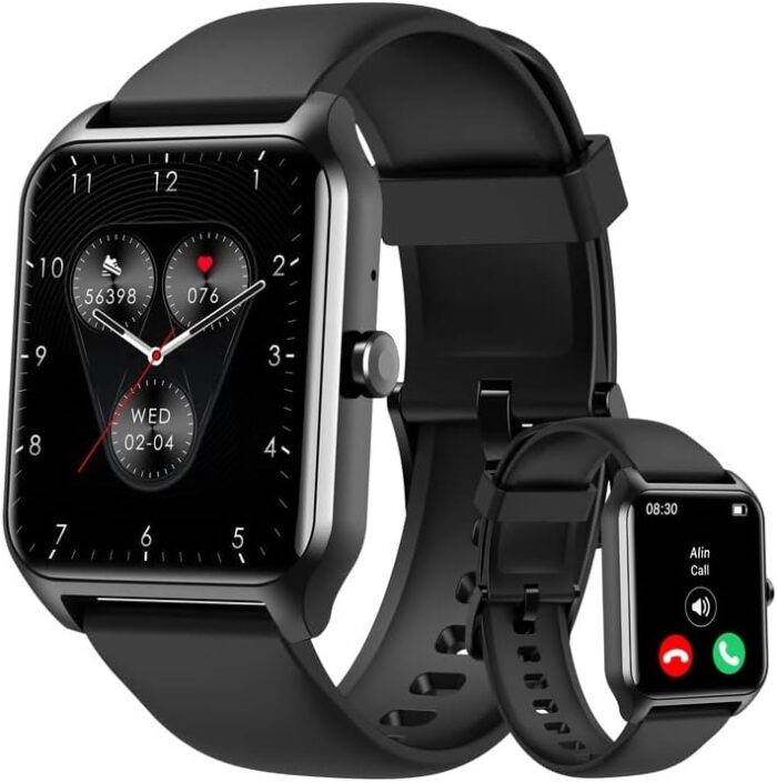 Fitness Tracker Answer/Make Call, 1.8" Activity Trackers and Smartwatches with Blood Oxygen/Heart Rate/Sleep Monitor, 100 Sports, IP68 Waterproof Step Calorie Counter Pedometer for Android iPhone