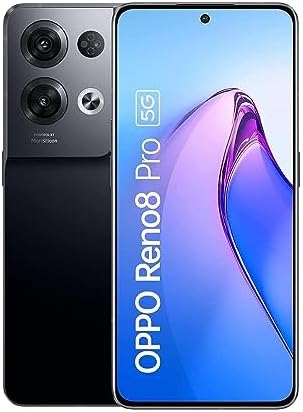 OPPO Reno 8 Pro Dual-Sim 256GB ROM + 8GB RAM (GSM only | No CDMA) Factory Unlocked 5G Smartphone (Glazed Black) - International Version