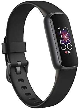 Fitbit Luxe Fitness and Wellness Tracker with Stress Management, Sleep Tracking and 24/7 Heart Rate, Black/Graphite, One Size (S & L Bands Included)