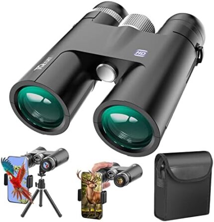 18x50 HD Binoculars for Adults with Upgraded Phone Adapter, Tripod and Tripod Adapter - Professional Waterproof Binoculars with BaK4 prisms and Large View for Bird Watching,Hunting,Travel