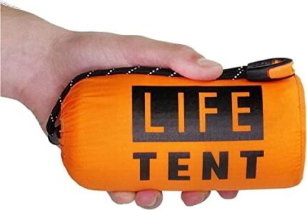 2 Person Emergency Tent with Survival Whistle, Paracord, Emergency Blanket & More - Ideal for Car Emergency Kit, Camping, Hiking, and Survival Shelter