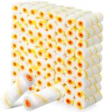 200 Pcs Paint Roller 4 Inch, 1/2" Nap Mini Paint Roller Covers Small Paint Roller Microfiber Roller Naps House Painting Supplies Home Repair Tools Bulk for House Painting Wall Craft Repair Tool Kit