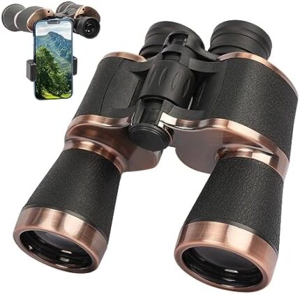 20x50 Binoculars for Adults, Powerful Full-Size with Low Light Night Vision, Waterproof Binoculars for Bird Watching Sightseeing Traveling Football Games Stargazing with Carrying Case and Strap