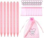 30 Sets Baby Shower Pens, Pen Set for Baby Shower with Pen Yarn Bag Shower Card Cute Baby Shower Favors Guest Gifts Suitable for Baby Shower Game (Pink, Girl)