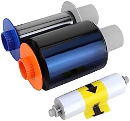 84051 YMCK Color Ribbon, Compatible with Fargo Hdp5000 / Hdpii Model Printer, Replacement for Fargo 84051 YMCK Color Ribbon, 84051ymck Full-Color Ribbon Yields 500 Prints, with Clean Spool
