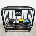 AKA Sports Ball Equpment Cart | Ball Storage for Soccer, Volleyball, Football | Ball Organizer | Ball Rack with Wheels | Capacity Over 25 Balls