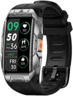AMAZTIM Fitness Tracker-100M Waterproof,50Days Extra-Long Battery 3D Curved Glass Full Metal Smart Watch,Health&Fitness Watch with 24H Heart Rate/Sleep Monitor,1.47" HD AMOLED Display,70 Sports Modes