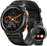 AMAZTIM Smart Watches for Men,60 Days Extra-Long Battery, 50M Waterproof,Rugged Military (Answer/Make Calls) Fitness Tracker, 1.43" Ultra HD AMOLED, AI Voice Assistant/Blood Pressure/Sleep Monitor