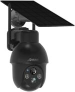 ANRAN 2K Security Camera Outdoor-Solar Camera Wireless with 360° View, Smart Siren, Spotlights, 2K Color Night Vision, AI Human Detection, 2-Way Talk, Compatible with Alexa, Q3 Black