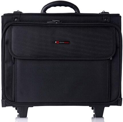 Alpine Swiss Rolling 17” Laptop Briefcase Hard Side Catalog Case on Wheels