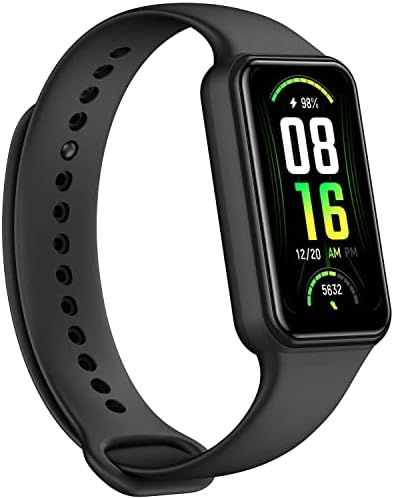 Amazfit Band 7 Fitness & Health Tracker for Women Men, 18-Day Battery Life, ALEXA Built-in, 1.47”AMOLED Display, Heart Rate & SpO₂ Monitoring, 120 Sports Modes, 5 ATM Water Resistant, Black