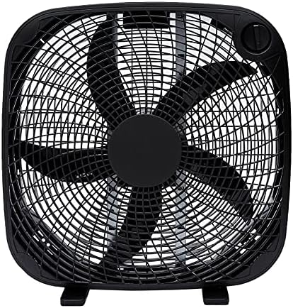 Amazon Basics 3 Speed Box Fan, 20 Inch, Black