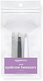 Amazon Basics Mini Eyebrow Tweezers 3-Pack