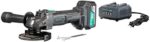 Amazon Brand - Denali by SKIL 20V Cordless Angle Grinder Kit with 4.0Ah Lithium Battery and 2.4A Charger, Blue