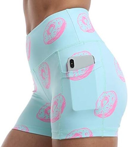 Amazon Essentials Womens Workout Athletic Shorts Plus Size Print Gym Running Biker Shorts with Pockets