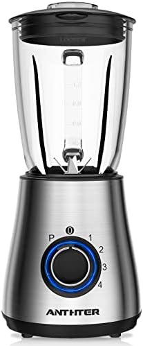 Anthter CY-212 Professional Blender, 950W Countertop Blenders for Kitchen,6 Stainless Steel Blades, Ideal for Puree, Ice Crush, Shakes & Frozen Drinks
