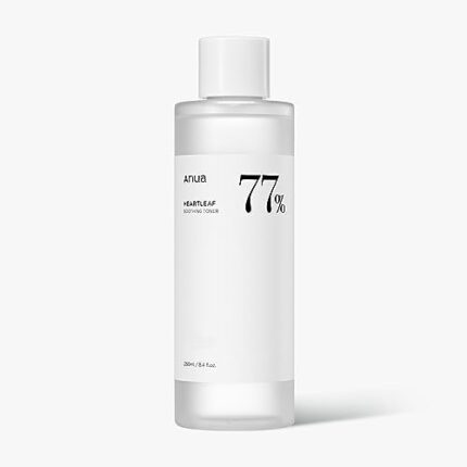 Anua Heartleaf 77% Soothing Toner I pH 5.5 Skin Trouble Care, Calming Skin, Refreshing, Hydrating, Purifying, Cruelty Free, Vegan for Sensitive, Combination (250ml / 8.45 fl.oz.), Korean Skincare