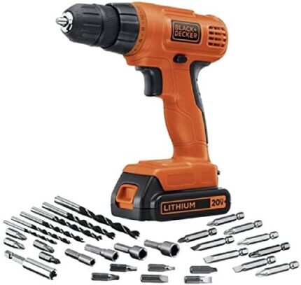 BLACK+DECKER 20V MAX* POWERECONNECT Cordless Drill/Driver + 30 pc. Kit (LD120VA)