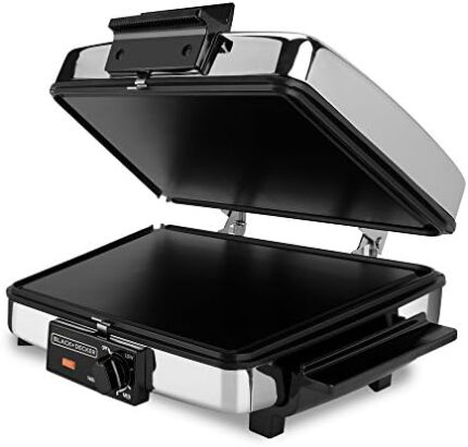 BLACK+DECKER G48TD Waffle Maker, 3-in-1, Silver