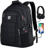 Bagsure Travel Laptop Backpack, Business Water Resistant Laptop Backpack with USB Charging Port, College Bag for Men & Women