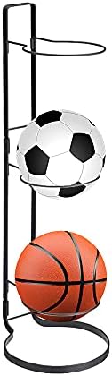 Basketball Ball Storage Rack, 3 Tier Cube Ball Storage Holder, Freestanding Garage Sport Equipment Organizer Innovative Indoor Removable Vertical Display Stand for Volleyball Football Basketball