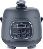 Bear Rice Cooker 3 Cups (Uncooked), Fast Electric Pressure Cooker, Portable Multi Cooker with 10 Menu Settings for White/Brown Rice Oatmeal and More, Nonstick Inner Pot