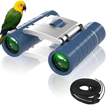Binoculars for 10x22 Compact Mini Pocket High Powered Binoculars, Waterproof Small Binoculars for Bird Watching, Hunting, Traveling, Sightseeing, Concert.Blue