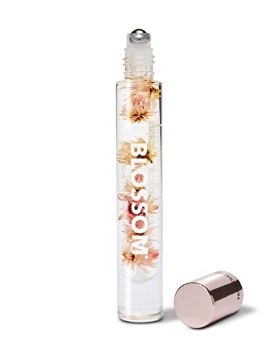 Blossom Roll on Rollerball Perfume Oil with Natural Ingredients + Essential Oils, Infused with Real Flowers, Made in USA, 0.20 fl. oz./5.9 ml, Luxe Patchouli Rose