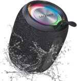 Bluetooth Speaker, IPX6 Waterproof Wireless Portable Speakers,15W HD Stereo Sound with FM Radio, Mic, LED Lights, BT5.3, TWS Pairing,12H Playtime, for Home/Outdoor/Party/Beach/Holiday Birthday Gift