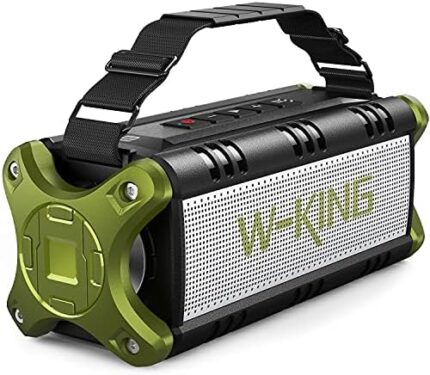 Bluetooth Speakers, W-KING 50W Deep Bass Portable Loud Bluetooth Speaker Wireless IPX6 Waterproof Outdoor Speaker/Stereo Pair/EQ/Power Bank/40H/TF/AUX