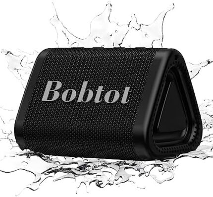 Bobtot Bluetooth Speakers Portable Wireless Speaker - IPX7 Waterproof HD Stereo Sound Rich Bass Outdoor Speakers with Clear Built-in Mic TWS Dual Pairing 15 Hours Playtime for Home Travel Camping