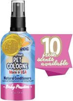 Bodhi Dog Natural Dog Cologne | Premium Scented Deodorizing Body Spray for Dogs & Cats | Neutralizes Strong Odors | Dog Perfume with Natural Dog Conditioner | Made in USA (Baby Powder, 4 Fl Oz)