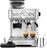 CASABREWS Espresso Machine With Grinder, Professional Espresso Maker With Milk Frother Steam Wand, Barista Espresso Coffee Machine With Removable Water Tank for Cappuccinos or Lattes, Gift for Mom Dad