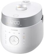 CUCKOO CRP-LHTR1009F | 10-Cup/2.5-Quart (Uncooked) Twin Pressure Induction Heating Rice Cooker | 16 Menu Options: High/Non-Pressure Steam & More, Stainless Steel Inner Pot, Made in Korea | White