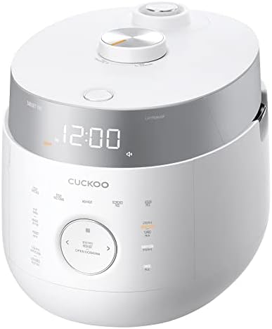 CUCKOO CRP-LHTR1009F | 10-Cup/2.5-Quart (Uncooked) Twin Pressure Induction Heating Rice Cooker | 16 Menu Options: High/Non-Pressure Steam & More, Stainless Steel Inner Pot, Made in Korea | White