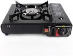 Camping Accessory Portable Gas Camping Stove- Single Burner Butane Grill; Great Camping Gear for Outdoor Cooking Available as a Black Grill; Requires Butane Tank for Use