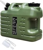 Camping Water Containers, Zciuyo Portable Water Tank Storage with Spigot, 5 Gallon BPA Free Military Green Large Bucket Emergency Water Cube for Hiking BBQ Gear Survival Supplies Carrier Jugs Kit