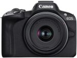 Canon EOS R50 Mirrorless Vlogging Camera (Black) w/RF-S18-45mm F4.5-6.3 is STM Lens, 24.2 MP, 4K Video, Subject Detection & Tracking, Compact, Smartphone Connection, Content Creator