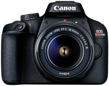 Canon EOS Rebel T100 DSLR Camera with EF-S 18-55mm f/3.5-5.6 III Lens, 18MP APS-C CMOS Sensor, Built-in Wi-Fi, Optical Viewfinder, Impressive Images & Full HD Videos