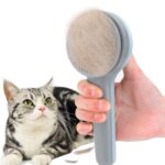 Cat Brush, Cats Pet Grooming Dematting Dog Comb for Shedding Remove Undercoat Mats Hair Pet Massage-Self Cleaning Slicker Brushes for Dogs Cats Grooming Brush Tool for Indoor Cats Shedding