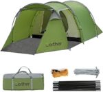 Ceither Camping Tents 4 Person Backpack Portable Lightweight Waterproof Tunnel Tents with Porch for Outdoor Camping Hiking Traveling Survival Expedition Luxury Shelter