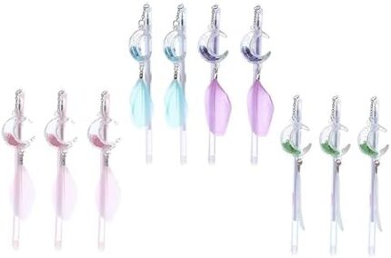Ciieeo 10Pcs gel pen gel ink pen neutral pens presents gifts christmas wresth Moon Roller Pens Writing Pens Marker Pens Moon Neutral Pen Markers Pen Cartoon pendant office plastic