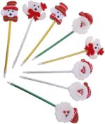 Ciieeo Xmas Pens 8pcs christmas pen gifts stationary christmas gifts christmas pens christmas goodie bag fillers cartoon writing pen fabric luminous ballpoint pens pens Christmas Ink Pens