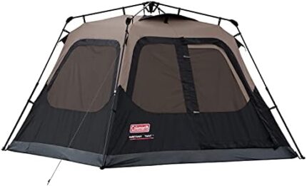 Coleman Camping Tent with Instant Setup, 4/6/8/10 Person Weatherproof Tent with WeatherTec Technology, Double-Thick Fabric, and Included Carry Bag, Sets Up in 60 Seconds