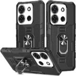 Compatible with Infinix Smart 7 Case,Magnetic Kickstand Shockproof Protective Cover,Compatible with Infinix Smart 7 X6515 Case 2 in 1 Phone Case Cover Black