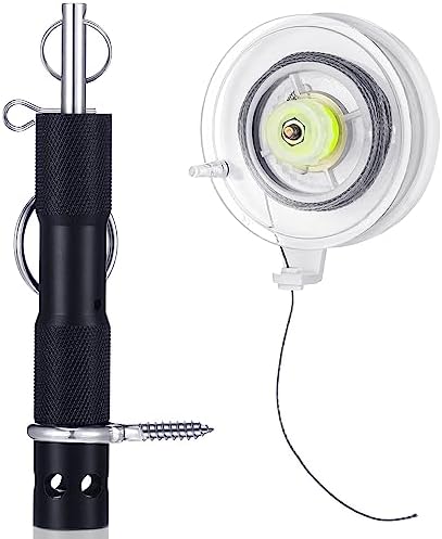 Copkim Perimeter Trip Alarm with Trip Wire Camping Trip Wire Alarm Device Reusable Wire Reel Early Warning Security System for Camping and Property Safety and Survival Equipment