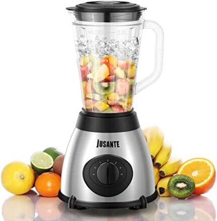 Countertop Blender, 1000W Professional Kitchen Blender for Shakes and Smoothies High Speed Ice Blender Frozen Drinks 48 OZ Glass jar (Black)